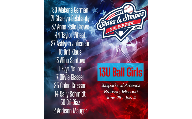 Ball Girls 13u Ballparks of America Roster